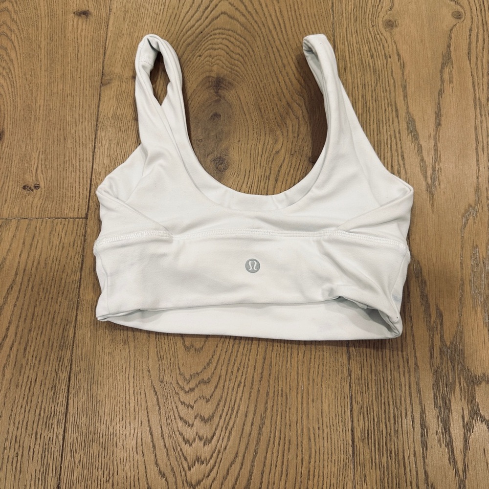 White Lululemon sports bra size 2